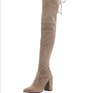 NEW Stuart Weitzman Highstreet suede boots praline